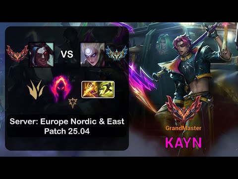 Kayn Jungle vs Diana - EUNE GrandMaster - Patch 25.04
