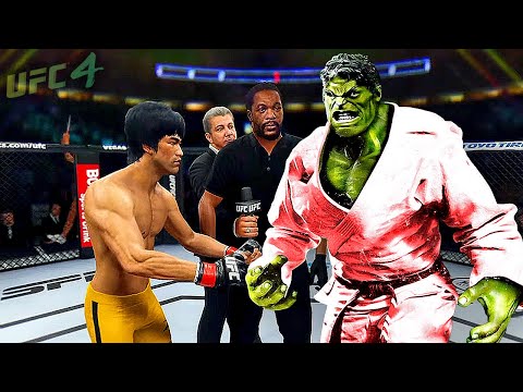 UFC4 | Bruce Lee vs. Karate Master Hulk (EA sports UFC 4)