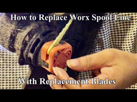 How to replace Worx spool line with replacement Blades