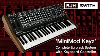 Video thumbnail for AVAILABLE NOW! MiniMod Keyz Complete System - Minimoog-inspired Eurorack Synth & Keyboard Controller by AJH Synth Official