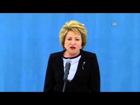 Russian Chairman of Federation Council Valentina Ivanovna Matviyenko in Ramallah