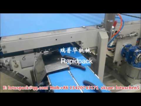 Chocolate bar automatic packaging line at high speed