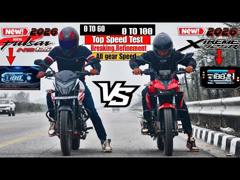 2026 Hero Xtreme 125R Vs New Pulsar NS125.🔥|| Performance test.| 0 TO 60 and top speed Test.|