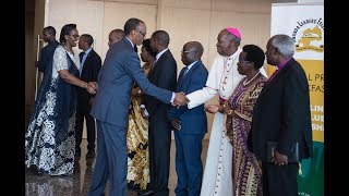 The arrival of President Kagame &amp; First Lady at National Prayer Breakfast 2019