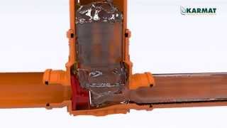 PVC šachtové dno KGSGK 400/160 priebežné so spätnou klapkou