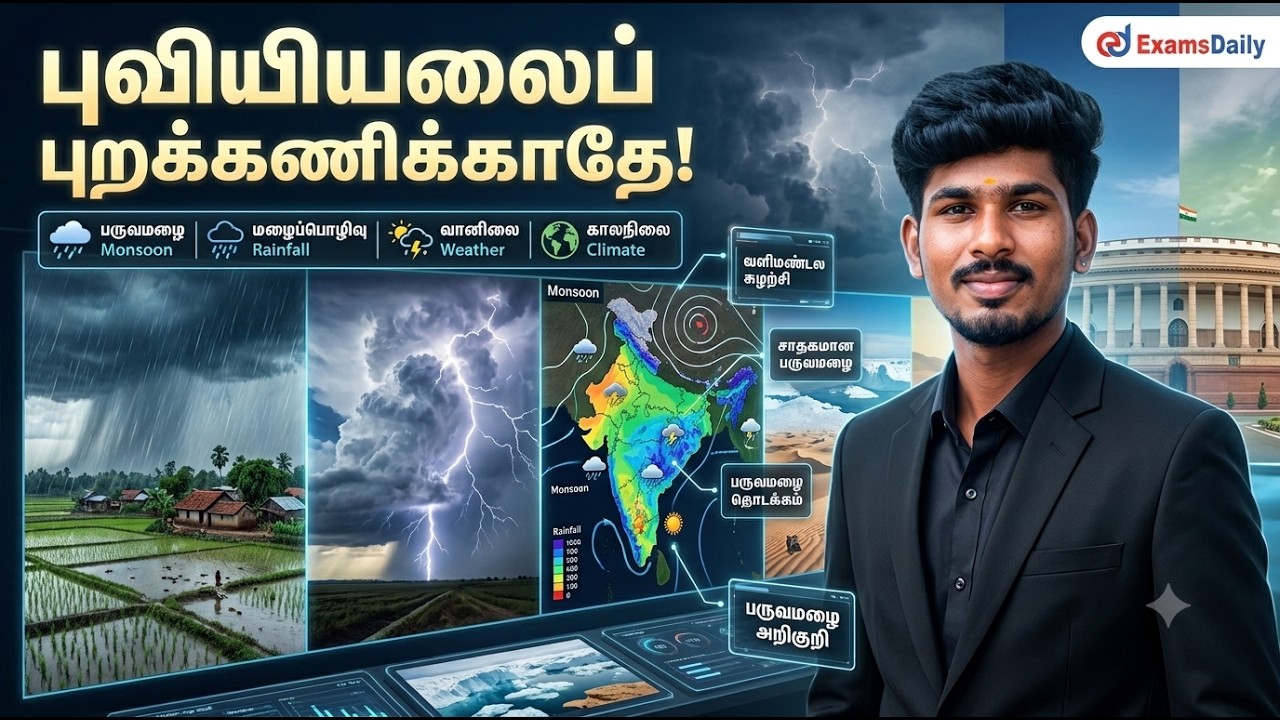 "புவியியலைப் புறக்கணிக்காதே! "Monsoon, Rainfall, Weather And Climate