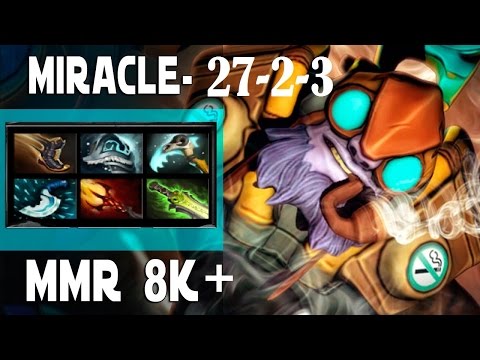 OG.Miracle- playing Tinker || KDA:  27-2-4