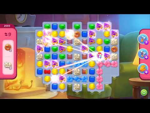 Homescapes level 2593 - 18 Moves - No Boosters #Bubunka