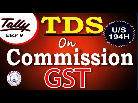 TDS on commission under GST in Tally ERP 9 Part 123|Learn Tally GST Accounting with TDS