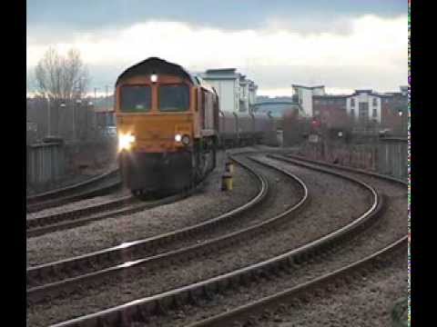 DRS Nuclear Flasks and GBRf Coal at Park Lane Junction Gateshead 12th December 2013