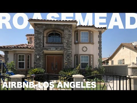 Staying at a mansion AirBnB  in Los Angeles.