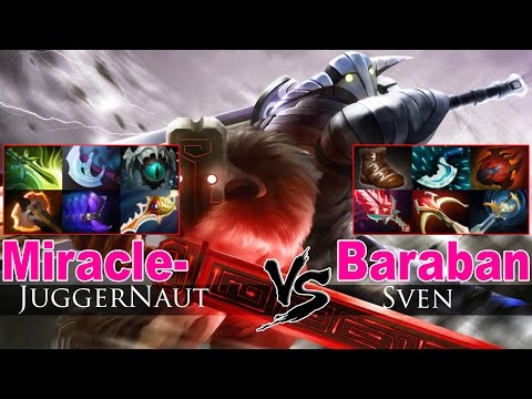 Miracle- Juggernaut vs Baraban Sven - Divine vs Bloodthorn - Dota 2 Pro Gameplay