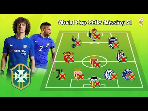 FIFA World Cup 2018 : Brazil Left Out XI ⚽ Dani Alves, David Luis, Lucas Moura & More ⚽ Footchampion Video