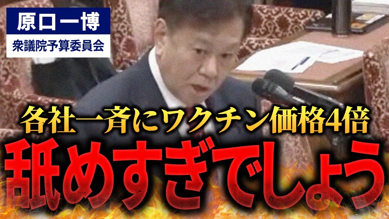 【原口一博】ワクチン価格に隠された利益率54%！？782億円の基金流用疑惑を国会で徹底追及！【国会中継】#国会中継 #ワクチン問題 #原口一博 #財務省