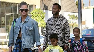 EXCLUSIVE-Chrissy Teigen and John Legend were seen in a tender family moment!