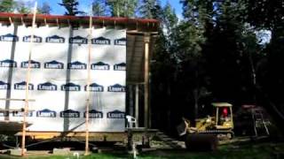 Mike Benson Dozes the New Road Behind the House in Fairbanks Alaska