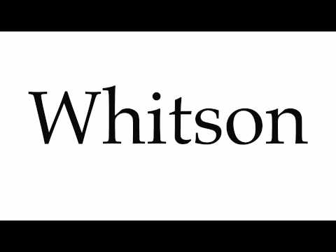 How to Pronounce Whitson
