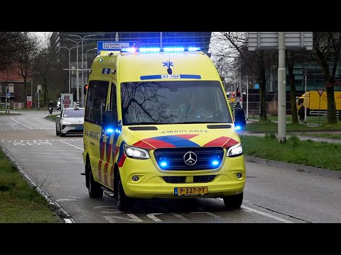 A1, WAS 300 Ambulance 07-104 Arnhem naar het Radboud UMC Nijmegen