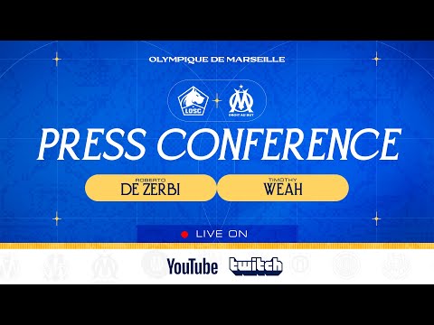 🎙️ Revivez la conférence de presse de Roberto De Zerbi et Timothy Weah avant #LOSCOM