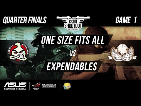 CS:GO Shootout Season 2 - One Size Fits All vs Expendables - Game 1 - Best of 2 | Vill and Varin