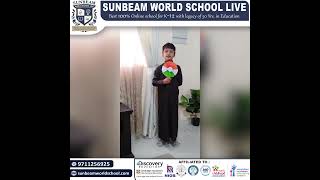 Sunbeam World School Students Stand for National Anthem.