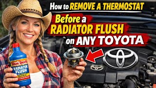 How to install a thermostat and flush radiator on a Toyota 4runner or Tacoma
