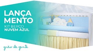 Kit Berço Nuvem Azul - Grão de Gente