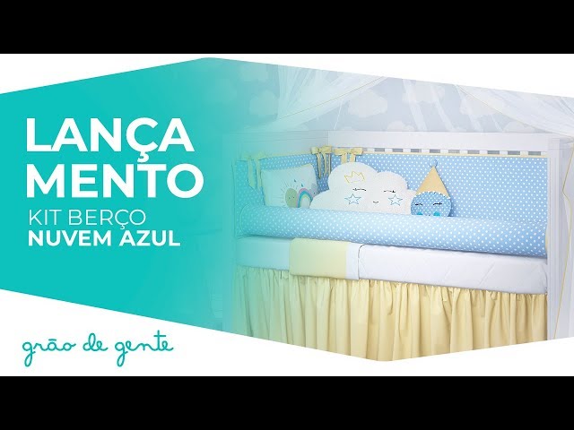 Kit Berço Nuvem Azul - Grão de Gente