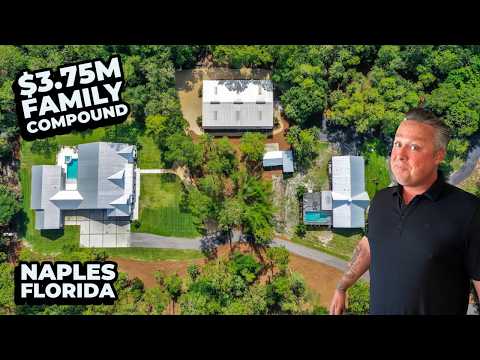 This $3.75M Florida Compound Has 3 Homes, 2 Pools, and a Warehouse | Naples Florida Acreage Tour