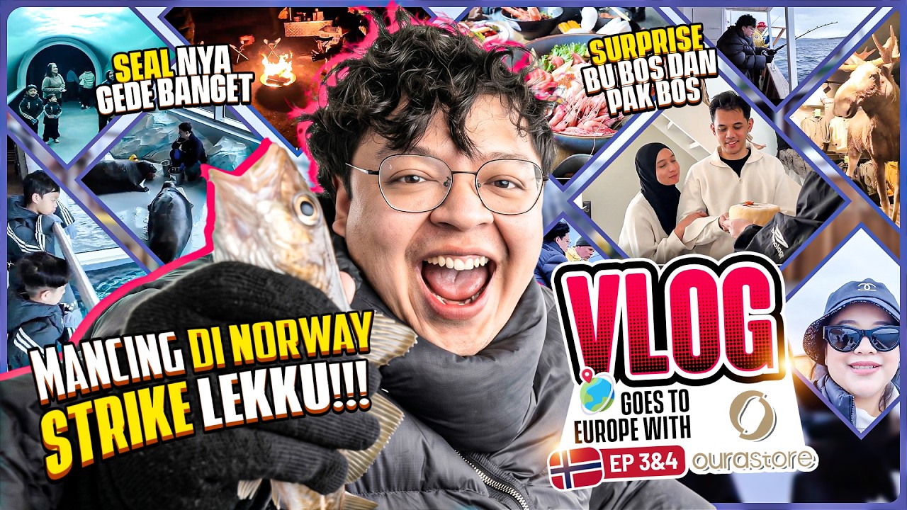 CARI KEMBARAN DI POLARIA AQUARIUM TROMSO & MANCING IKAN DI LAUT NORWEGIA #3 & #4