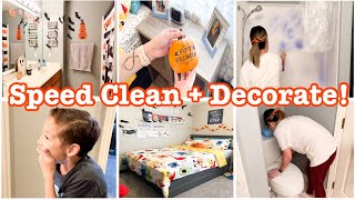 CLEAN WITH ME | CLEAN AND DECORATE WITH ME FOR HALLOWEEN 2022 | SPEED CLEANING ROUTINE