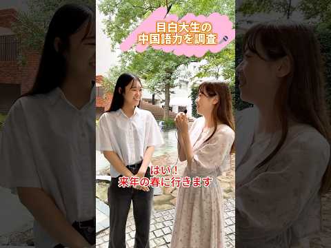 【目白大学】中国語学科学生がセンパイの語学力を調査👀　#目白大学 #大学生の日常 #台湾留学 #語学勉強 #中国語