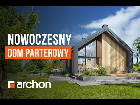 Dom w kosaćcach 19 – Nowoczesny dom parterowy - ARCHON+ Projekty Domów #dom  #nowoczesnastodoła