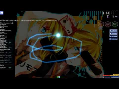 [osu! HACKER] kradness&Reol - Remote Control [Max Control!] (juriz) + DT HR NF