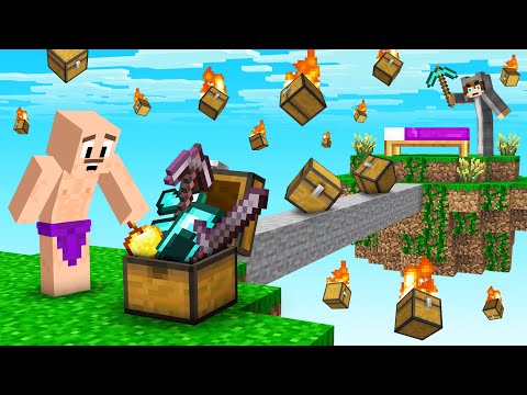 Minecraft BedWars But Raining OP Chests!