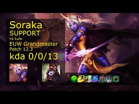 Soraka Support & Jinx vs Lulu & Kog'Maw - EUW 0/0/13 Patch 12.3 Gameplay