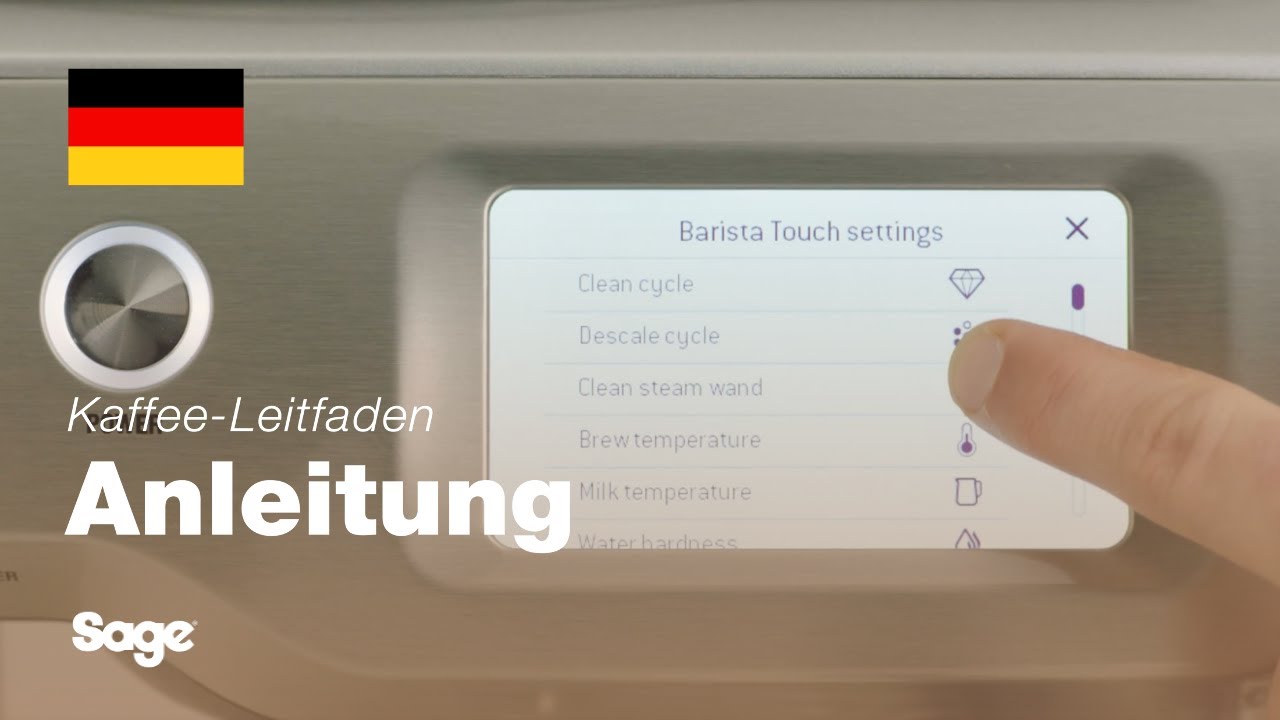 Tutorial für Breville-Kaffee - Ändern der Einstellungen