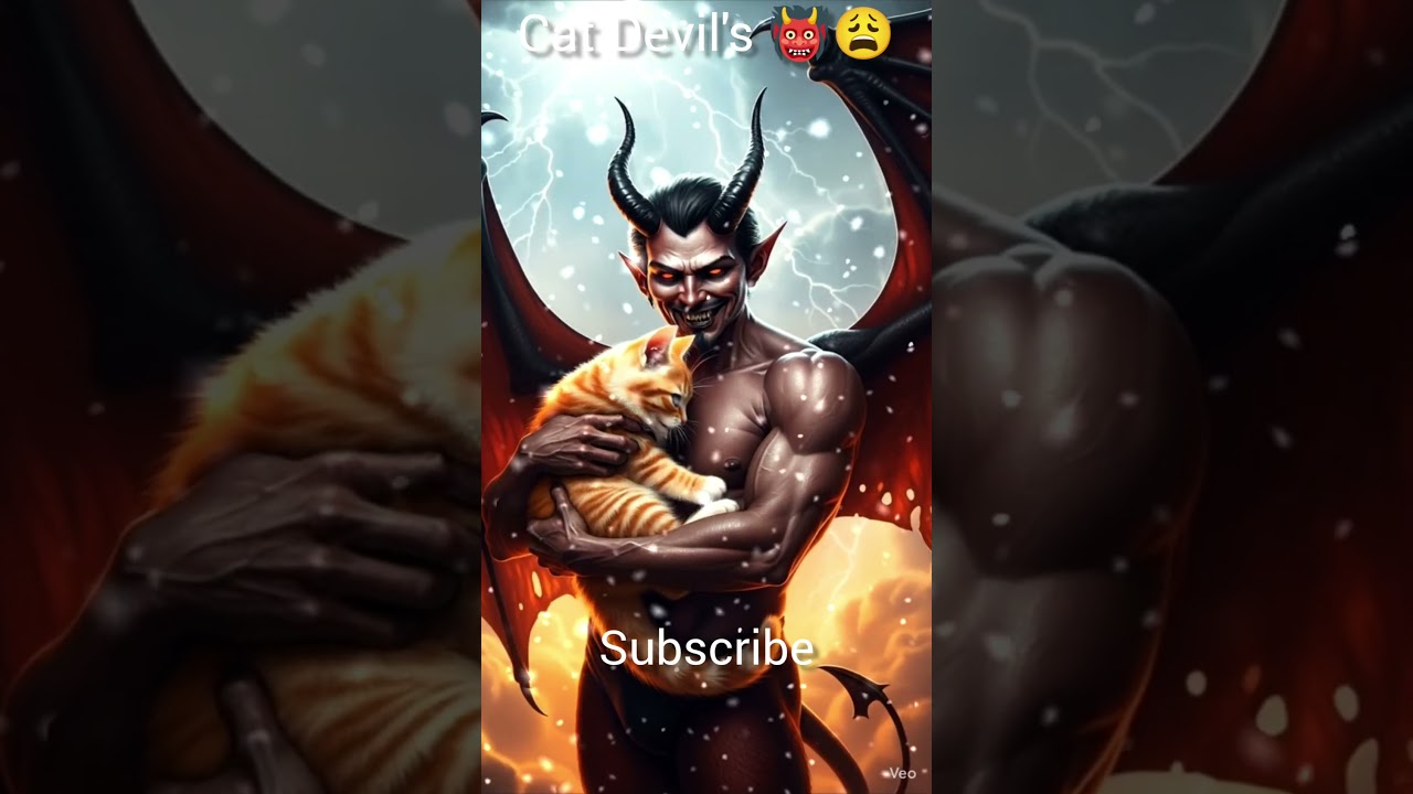 Cat Don't like Devil #cat #horror #shorts