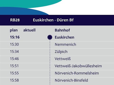 [Rurtalbahn] Ansagen RB28 Euskirchen - Düren