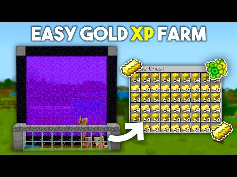 EASIEST 1.20 GOLD AND XP FARM in Minecraft Bedrock!