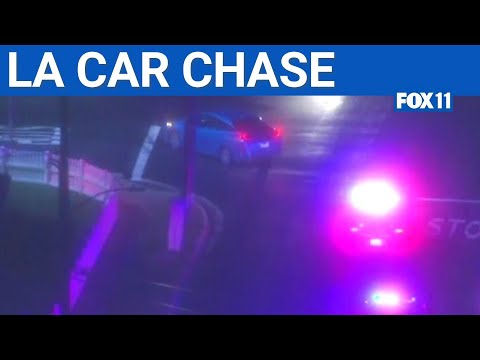 Prius leads police chase along slick Southern California roads  | FOX 11 LA
