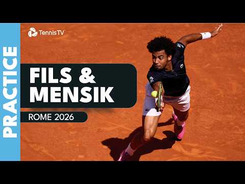 LIVE PRACTICE: Arthur Fils & Jakub Mensik In Rome