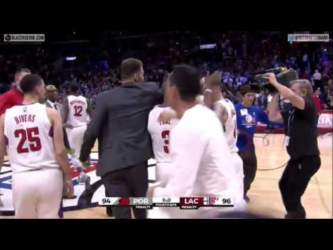 JJ Redick Buzzer Beater Wins The Game | Clippers vs Trail blazers | March 24, 2016 | NBA 2016