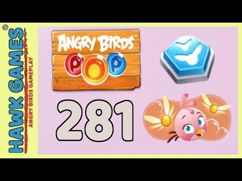 Angry Birds Stella POP Bubble Shooter Level 281 - Walkthrough, No Boosters