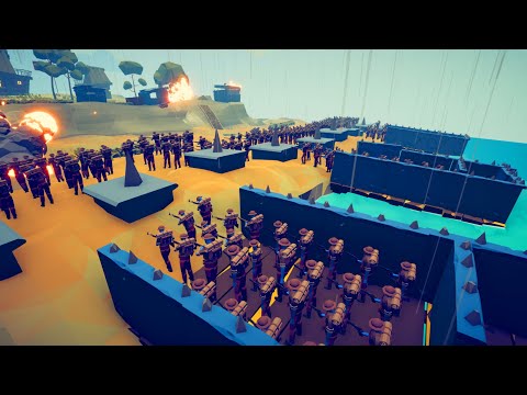 150x WW2 BRITISH SOLDIER ATTACK ENEMY BASE - Totally Accurate Battle Simulator TABS