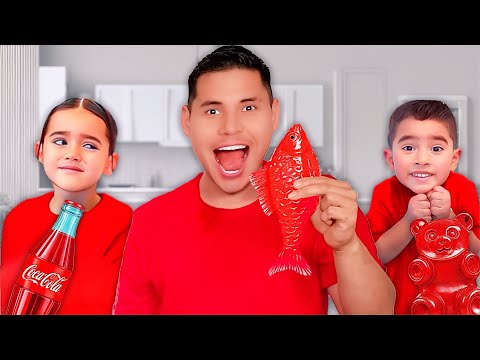 24 Horas Comiendo Rojo con KIMA Y JUANITO