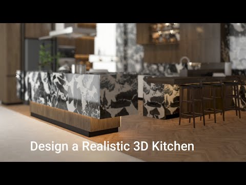 Design a Realistic 3D Kitchen in 15 Minutes | 3ds Max + V-Ray