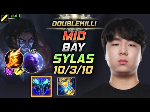 Bay Sylas MID vs Ryze - 베이 미드 사일러스 템트리 룬 만년서리 기발 サイラス Сайлас 解脱者 賽勒斯 - KR 11.4