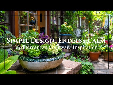 Mediterranean Courtyard Garden   Stone Paths, Olive Trees & Relaxing Outdoor Charm