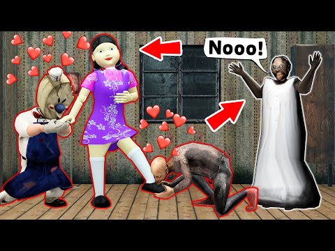 Grandpa and Ice Scream loves Beautiful Doll vs Evil Granny - funny horror animation (p.370)